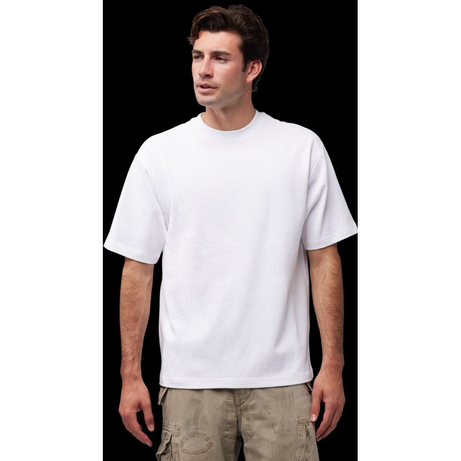 Thumbnail - Fox, Herren, Shirt, Tee 24 Wordmark Ov Ss Opt Wht, Weiss, (M)