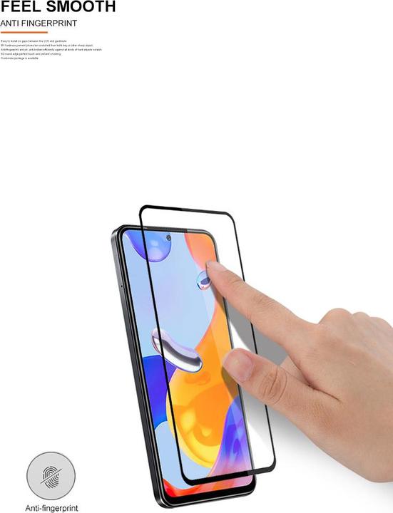 Productafbeelding Mocolo 2,5D Volledig Zelfklevend Glas - Xiaomi Redmi Note 11 Pro / Note 11 Pro Plus Beschermend Glas (1 Stuk, Xiaomi Redmi Note 11 Pro)