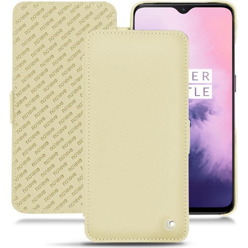 Noreve Lederschutzhülle horizontal (OnePlus 7), Smartphone Hülle, Beige