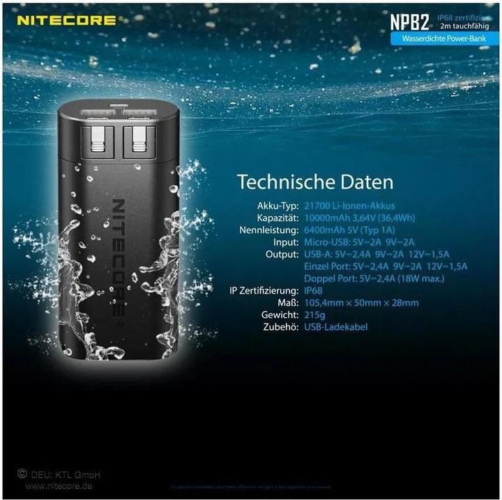 Image du produit Nitecore NPB2 (10000 mAh, 18 W)