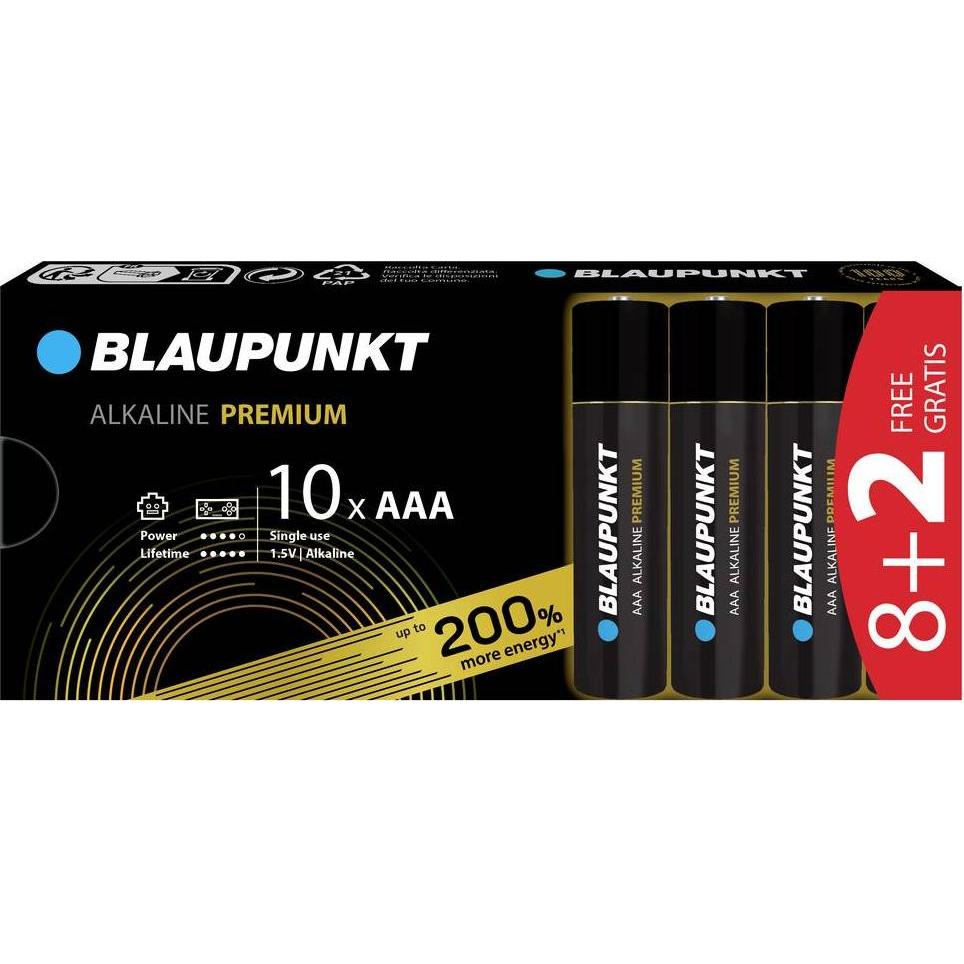 Thumbnail - Blaupunkt Premium Power 10x LR03 (AAA) Box 8+2 (10 Stk., AAA), Batterien + Akkus