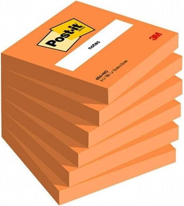 Image du produit Post-it Bloc-notes 6 blocs, orange fluo (76 x 76 mm)