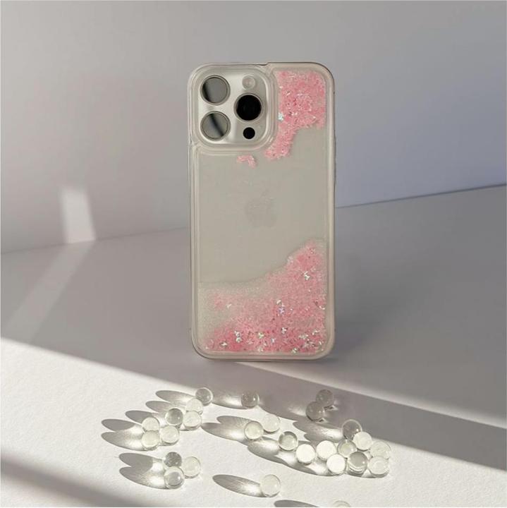 Actual product image iLike iPhone 15 Pro Max Silicone Case Water Glitter (Apple iPhone 15 Pro Max)