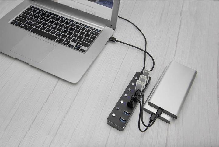 Actual product image Digitus USB Hub (USB-A, USB-C, 7 ports)