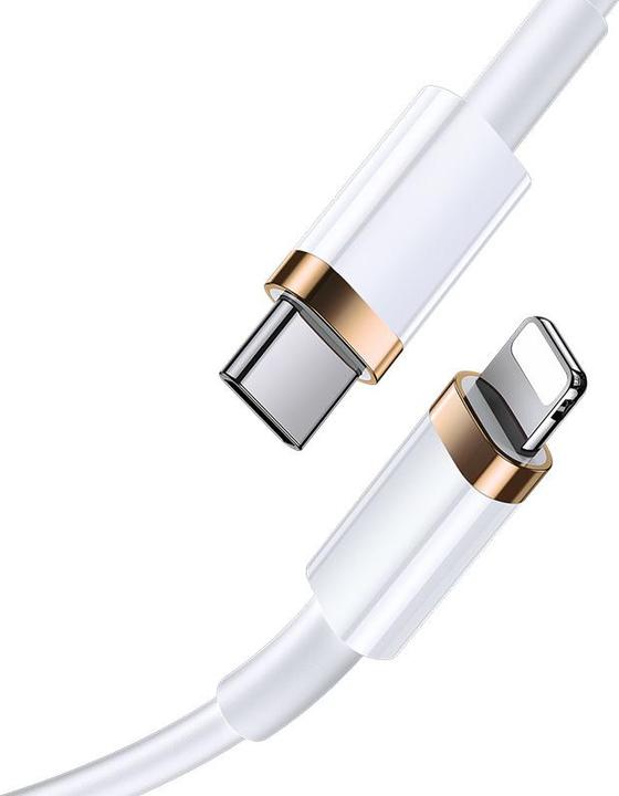 Produktbild Usams USB USB-C Cable - Lightning 1.2m White (SJ484USB02) (1.20 m, USB 3.2 Gen 2, 20 W)