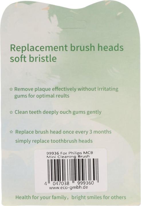 Actual product image AccuCell Toothbrush head Mini Cleaning Brush for Philips electric toothbrushes, 4 pieces (4 x)