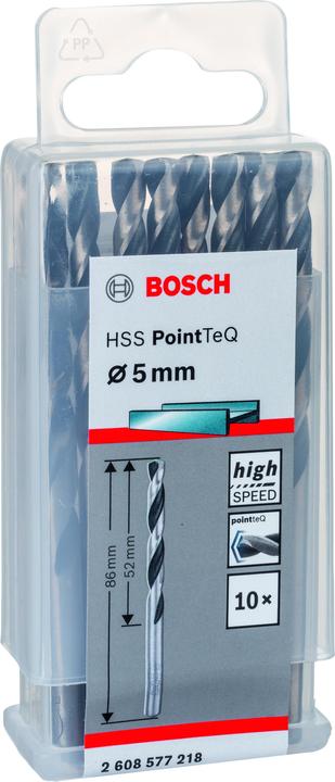 Actual product image Bosch Professional Zubehör Metal twist drill HSS PointTeQ, DIN 338, 5.0 mm, pack of 10 (5 mm)