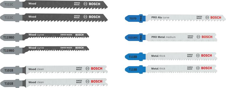 Bosch Professional Stichsägeblatt Set Wood and Metal Advanced, 10-tlg.