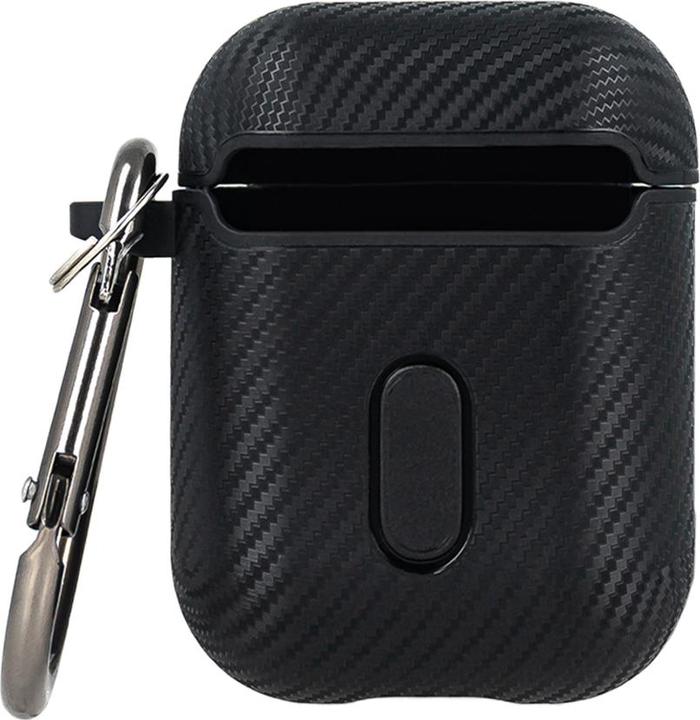 Produktbild OEM Carbonhülle für Airpods 4 / Airpods 4 mit ANC schwarz (Kopfhörer Tasche)
