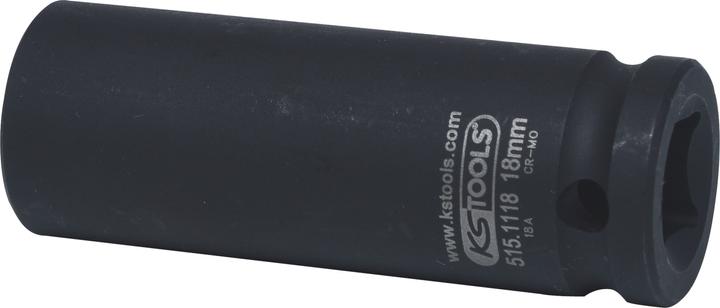 Actual product image KS Tools 1/2 hex power socket. long. 18mm 515.111