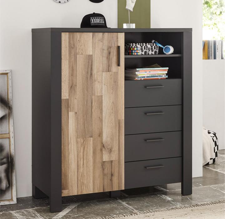 Produktbild Möbel-Eins Draco (Kinderkleiderschrank, Babybett, Wickelkommode)