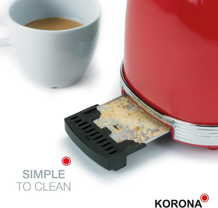 Actual product image Korona 2 slice toaster retro red 21668