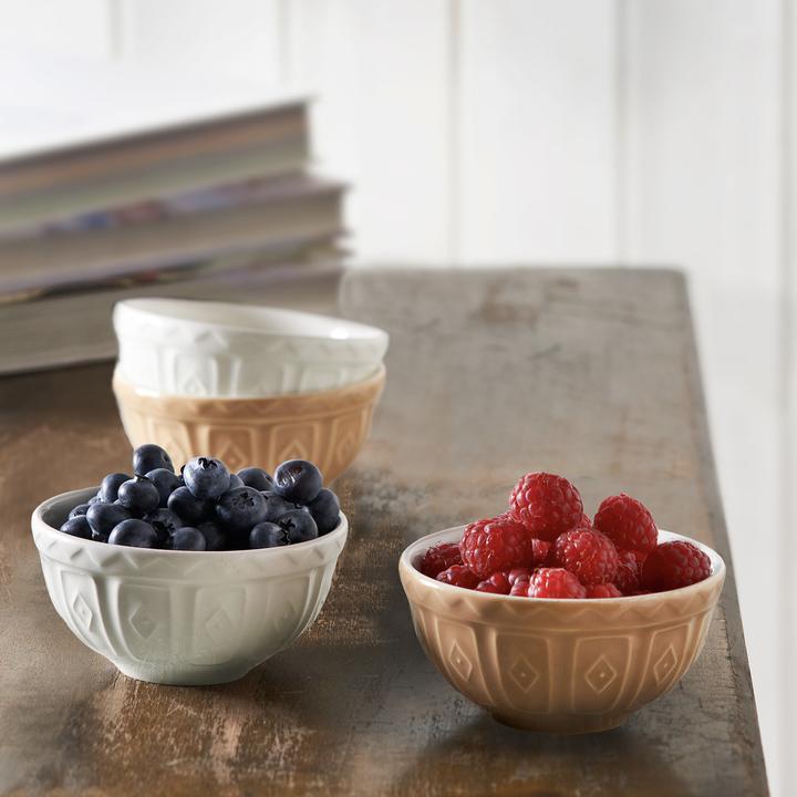 Immagine prodotto Mason Cash Ciotole per la preparazione di alimenti in terracotta, Ceramica, Canna, 20,5 x 20,5 x 5 cm (10 cm, 0.18 l, 4 x)