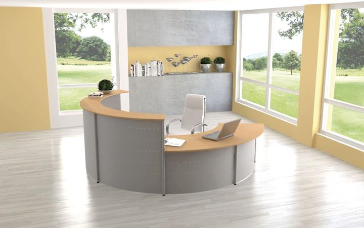 Immagine prodotto Kerkmann Banco reception Genua in faggio, argento 118,0 x 70,0 x 115,0 cm