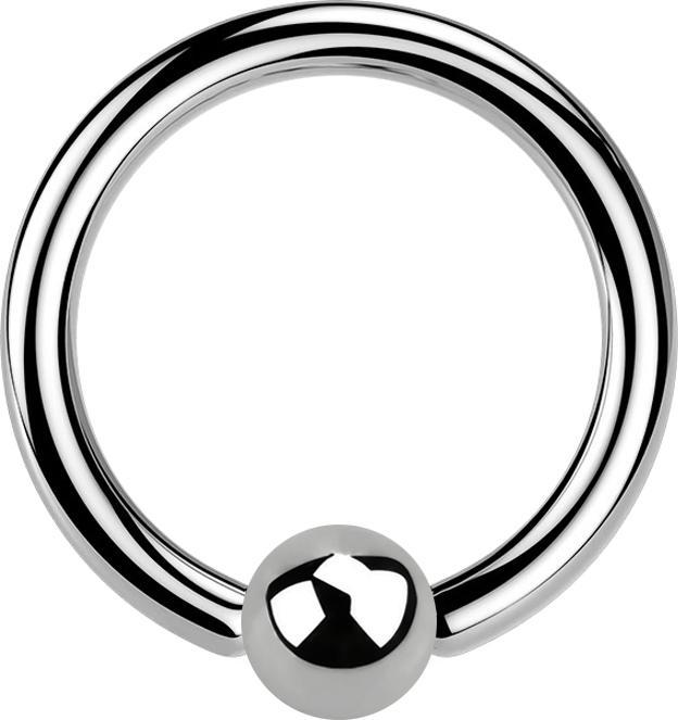 Actual product image Star Piercing Ball Closure Ring silver (without brass, Titanium G23)