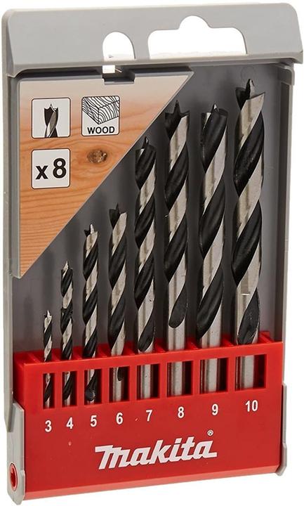Actual product image Makita 8-piece wood drill set D-57227 (10 millimetres)