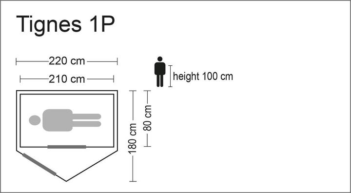 Produktbild Campz Tignes Zelt 1P (Kuppelzelt, 1.86 kg, 1 Person)