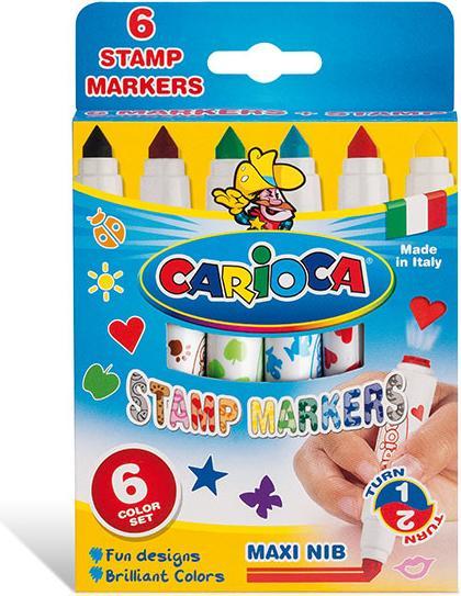 Immagine prodotto Carioca Penne a punta di fibra con timbro Stamperell (6x)