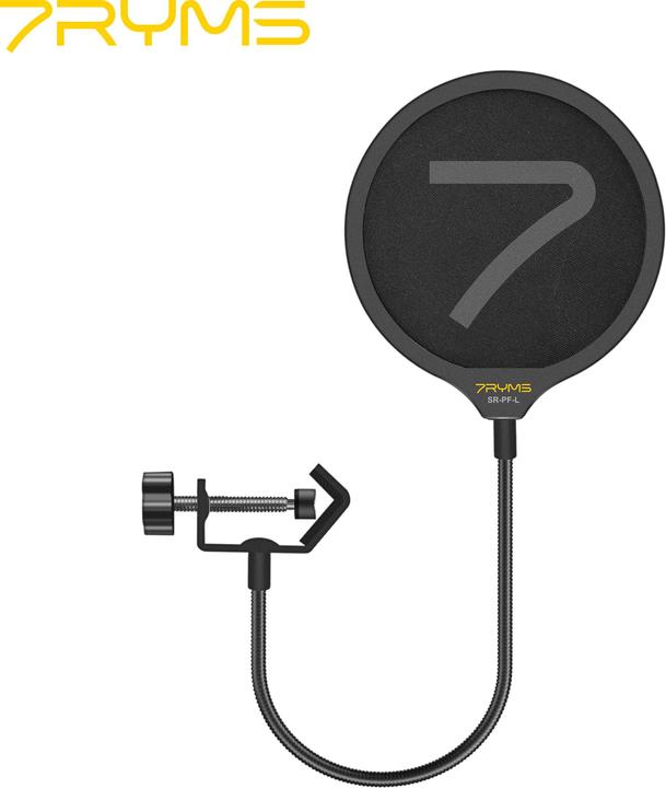 7Ryms 360° Adjustable Microphone Pop Filter with Dual-layer Mask Shield