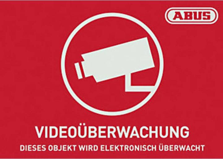 Actual product image Abus Warnaufkleber Videoüberwachung