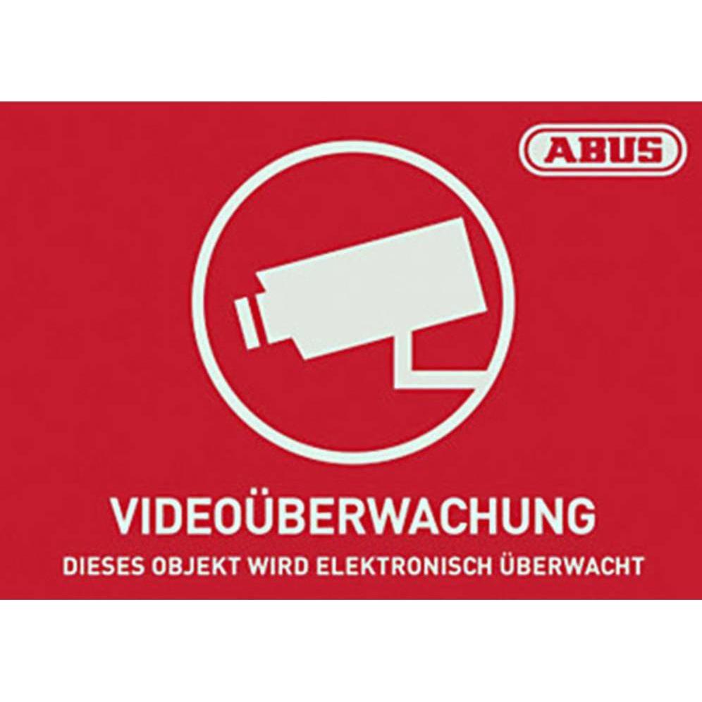 Abus, Einbruchschutz + Alarmanlage, Warnaufkleber Videoüberwachung