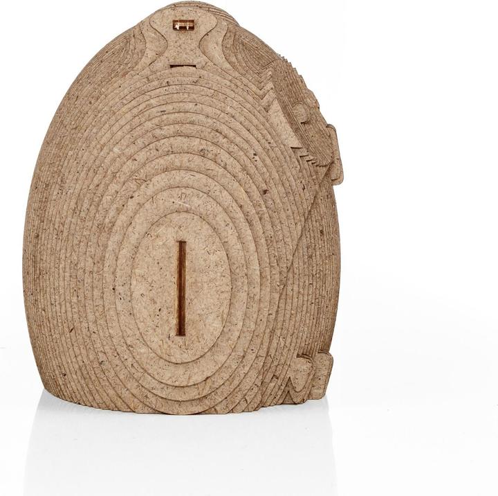 Actual product image Eco Wood Art Coin Bank Puzzle - Owl