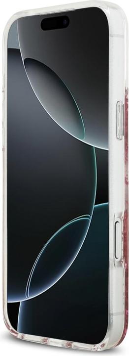 Productafbeelding Guess - Resin Bottom Glitter MagSafe (GUHMP17XRGRGEP) - iPhone 17 Pro Max - Pink (Apple iPhone 17 Pro Max)