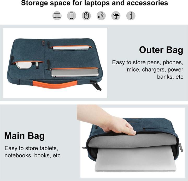 Produktbild König Design Universal Notebooktasche 13 16 Zoll Tasche Hülle Laptop Notebook Case Cover (13.50")