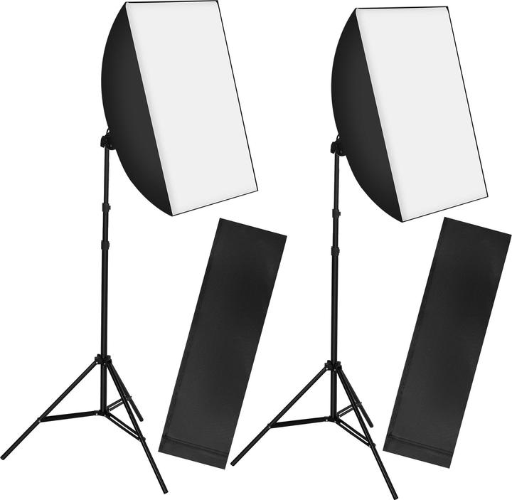 Actual product image tectake 2x Photography lighting + softbox model 1 (Studio light)