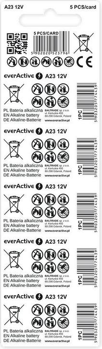 Produktbild Everactive High Performance Alkaline (5 Stk., A23, 55 mAh)