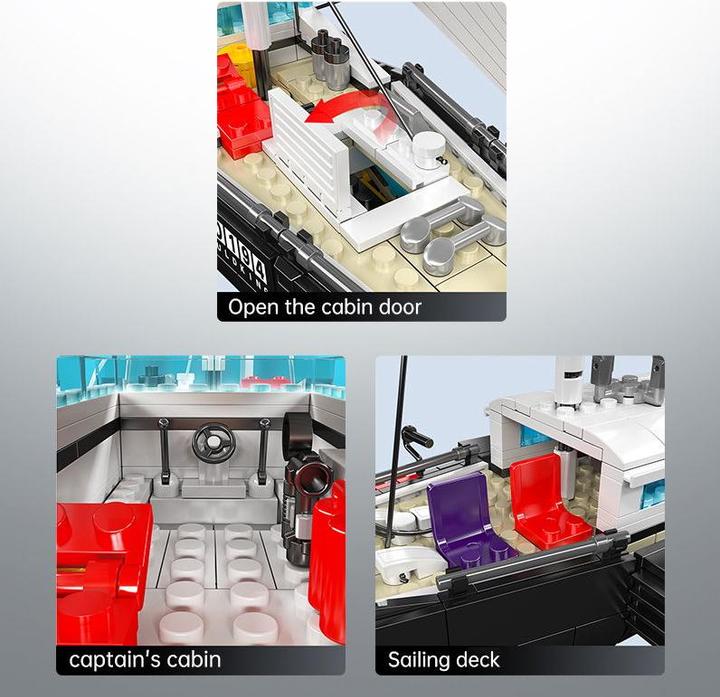 Actual product image Mould King Modernes Zweimast-Segelboot
