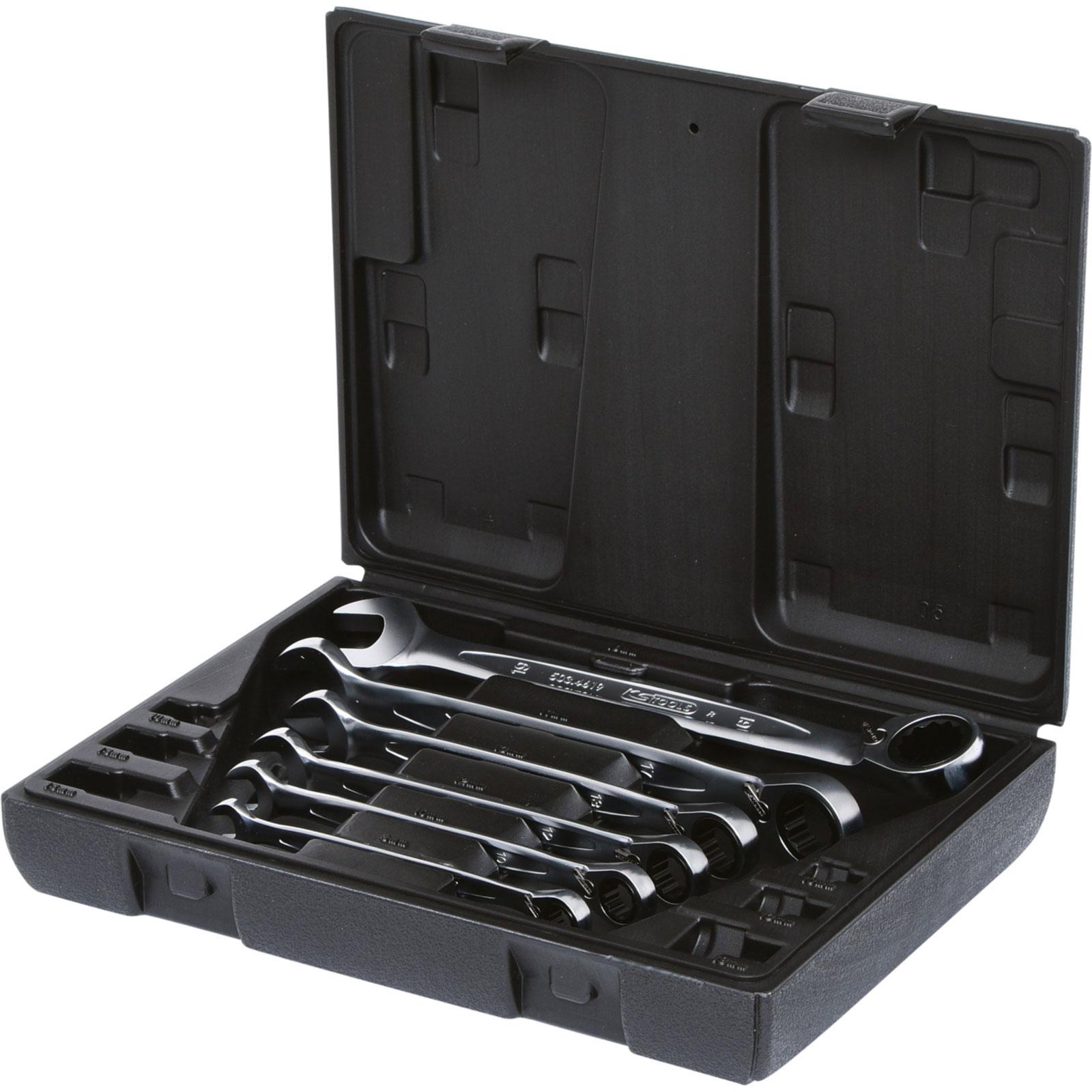 KS Tools, Schraubenschlüssel, GEARplus 6-tlg. Ratschenringmaulschlüssel-Satz (19 mm, 8 mm, 10  mm, 14 mm, 18 mm, 11 mm, ...