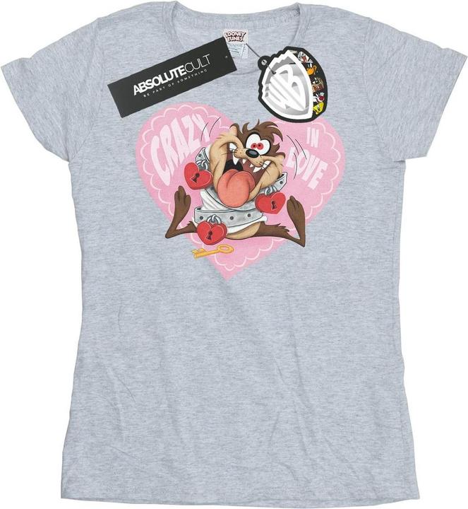 Immagine prodotto Looney Tunes Taz Valentine's Day Crazy In Love Maglietta Donna (S)
