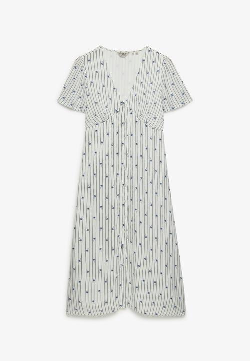 Image du produit Superdry Robe Midi à Manches Courtes et Boutons Imprimée (L)