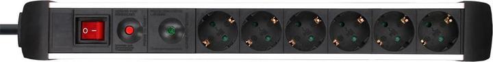 Actual product image InLine Aluminium socket strip (6x, CEE 7/3, 1.50 m)