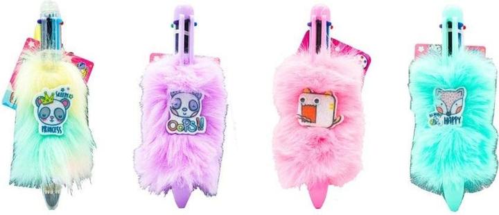 Canenco Peluche con penna a 6 colori Cutie Crew (Multicolore, 1x)