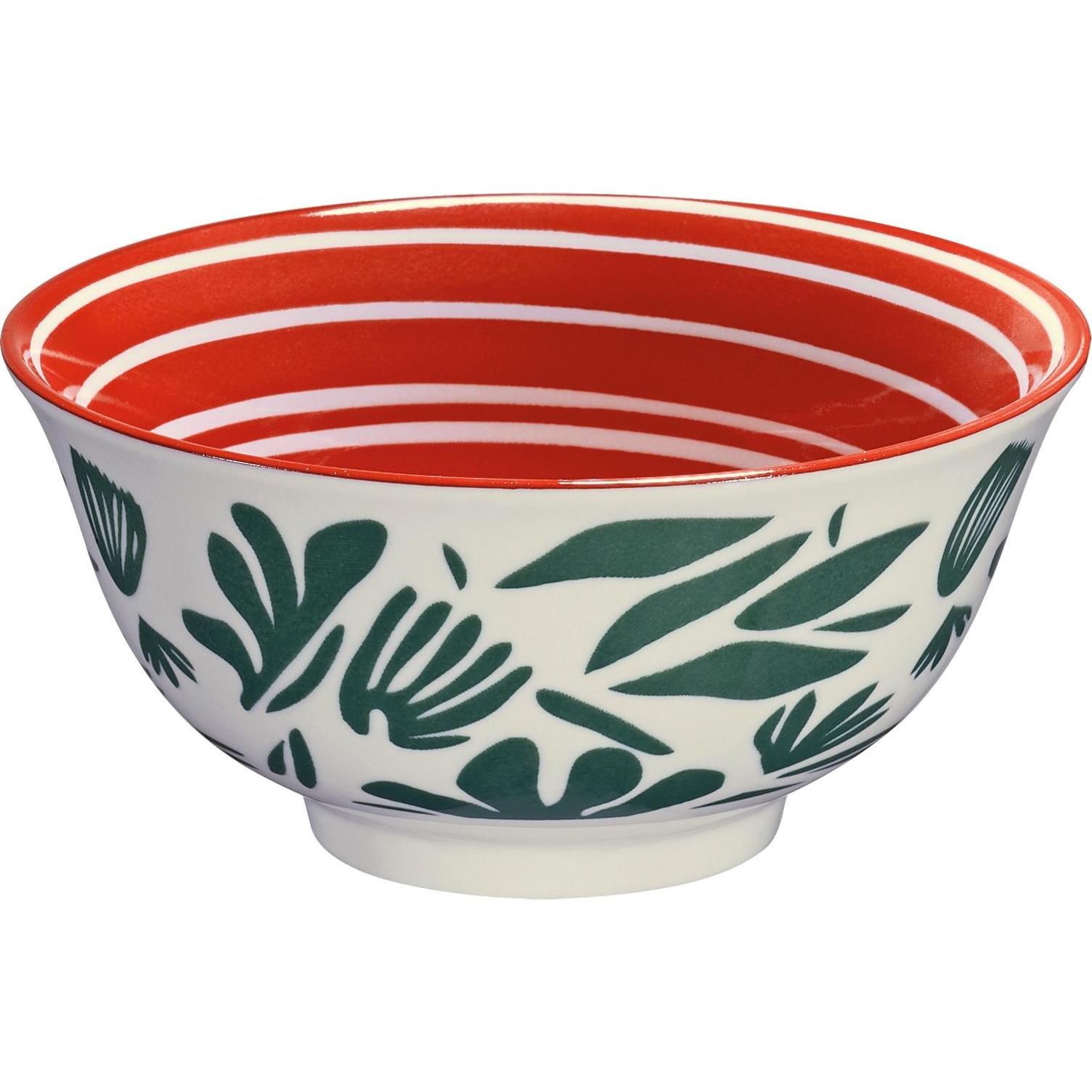 Thumbnail - 6x Cilio Bowl Amici Blätter Porzellan 500 ml, Schüssel + Schale, Mehrfarbig