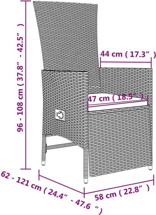 Produktbild vidaXL Garten Essgruppe