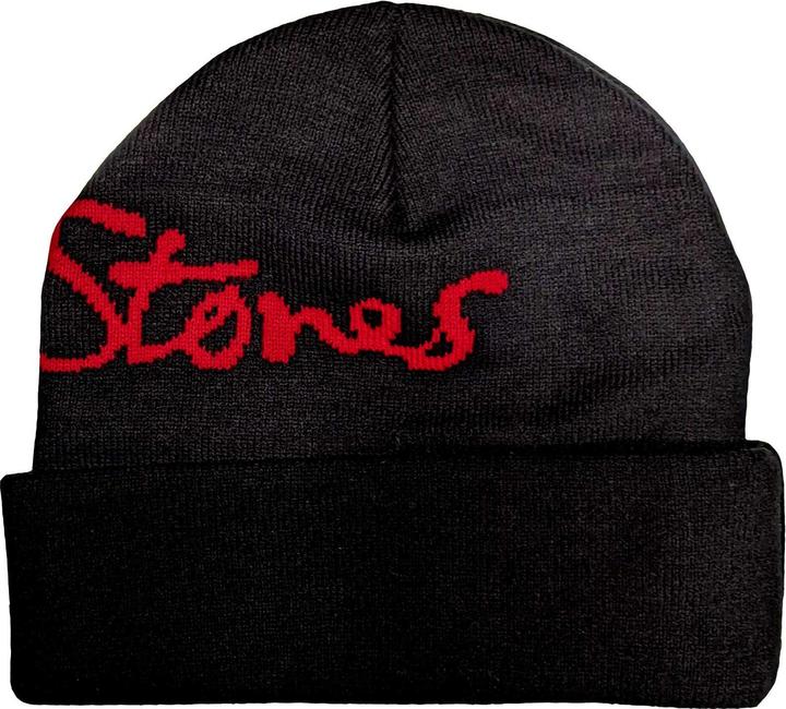 Actual product image The Rolling Stones Unisex Adult Classic Tongue Embellished Beanie (One size)