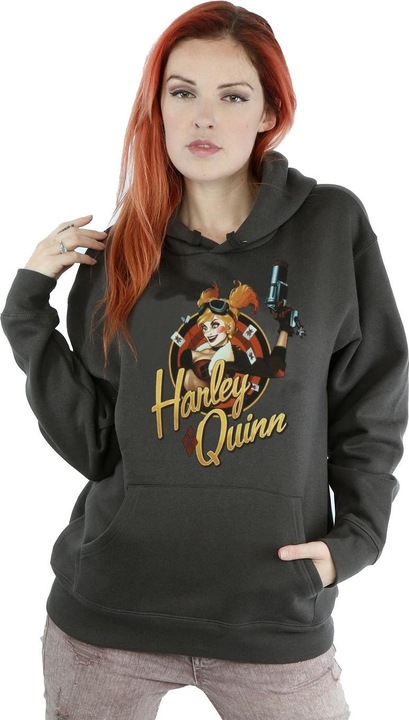 Immagine prodotto Universal Textiles Felpa con Cappuccio Harley Quinn Distintivo Donna (S)