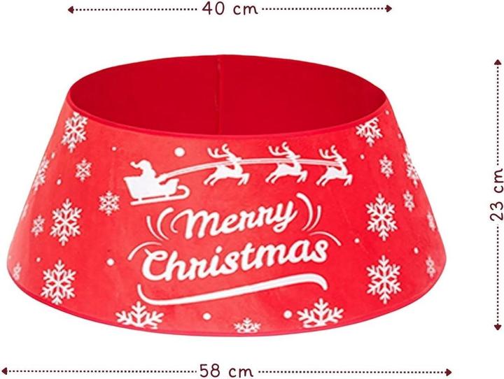 Image du produit Hermex Habillage de pied d'arbre Merry Christmas Col de pied d'arbre de Noël Jupe d'arbre de Noël