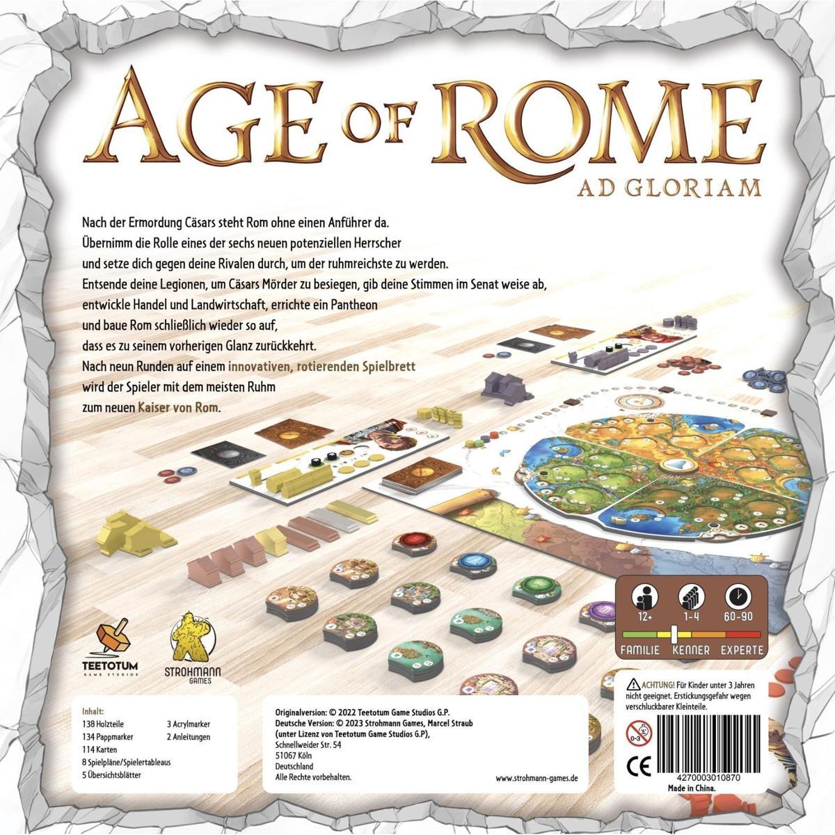 Thumbnail - Strohmann Games Age of Rome, Brettspiel, für 1-4 Spieler, ab 12 Jahren (DE-Ausgabe) (Deutsch)
