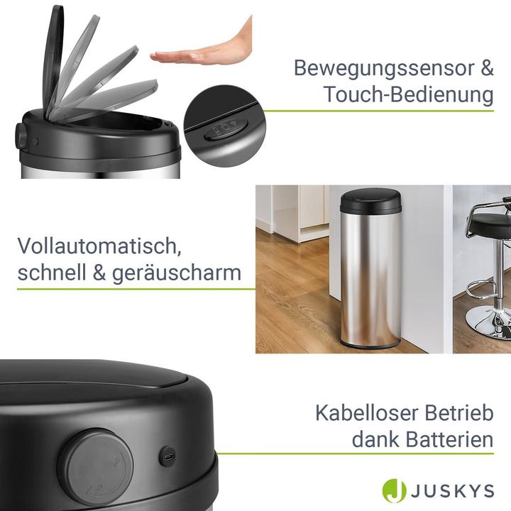 Image du produit Juskys Poubelle automatique avec capteur (50 l)