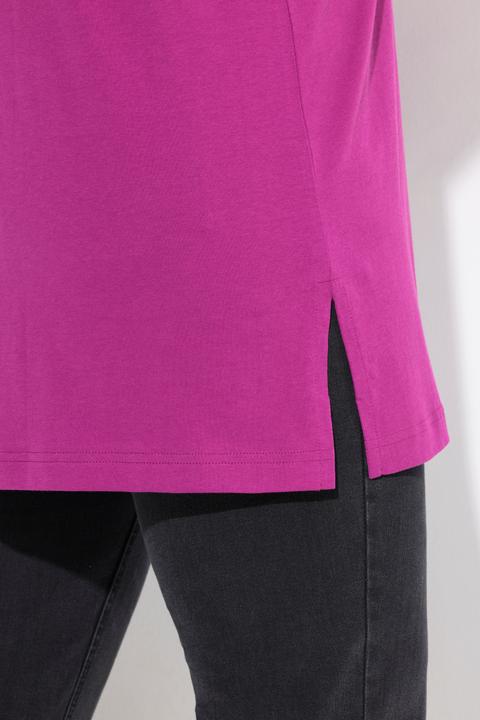 Actual product image Ulla Popken Basic V-Neck Relaxed Fit Short Sleeve Tee (62)