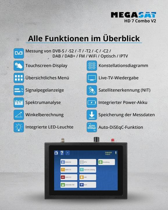 Actual product image CE-Scouting CE Touch-Messgerät Megasat HD 7 Combo V2 (Measurement technology)