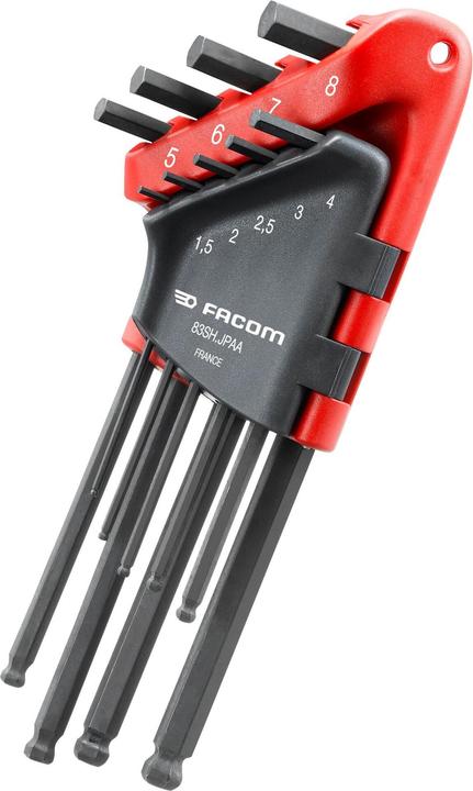 Produktbild Facom 9pc Metric Spherical Head Hex Key Set