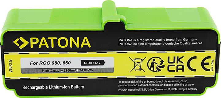Actual product image Patona Hochleistungsakku für iRobot Roomba 980
