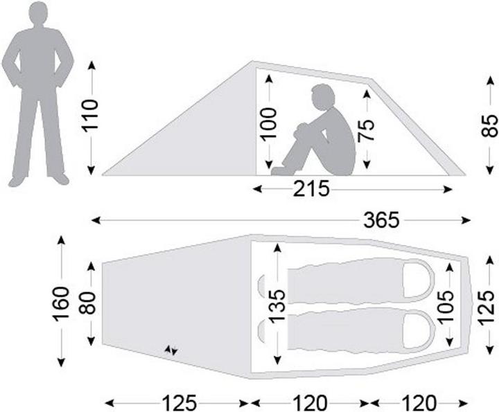 Produktbild Nordisk Halland 2 Light Weight SI Tent (Tunnelzelt, 1.50 kg, 2 Personen)