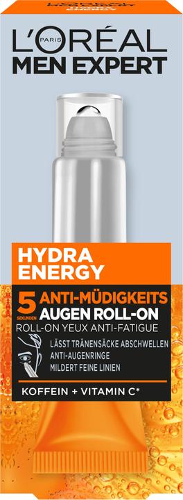 Actual product image L'Oréal Paris Roll on anti-fatigue pour les yeux Hydra Energy roll on (Eye care gel, 10 ml, Day + Night)