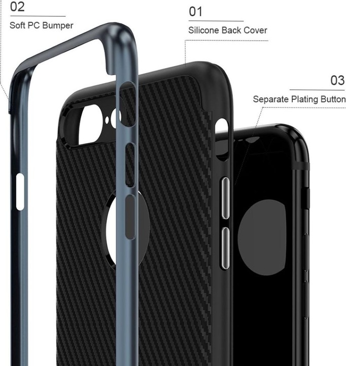 Actual product image König Design Apple iPhone 8 Case Mobile Cover Protective Case Bumper Case Gold (Apple iPhone 8)